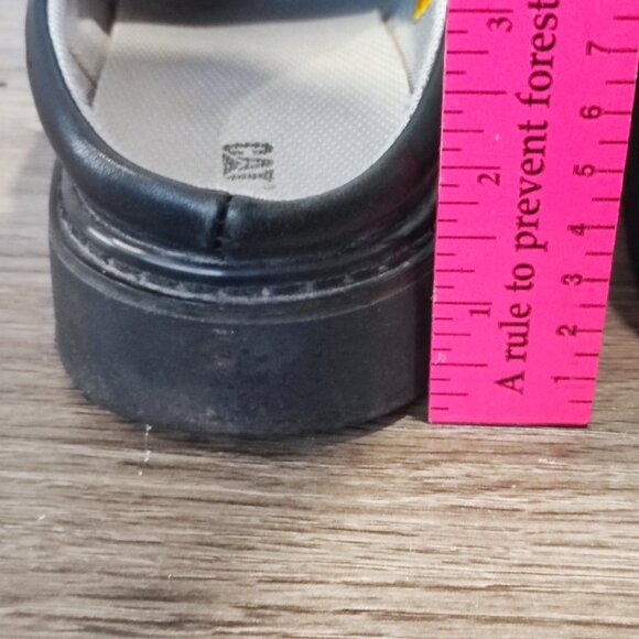 CAT Caterpillar Mule Clogs sz 7W Black Leather Walking Machines Slip On Platform - Picture 6 of 16